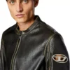 l-cobbe Bikerjacke aus geknittertem Leder