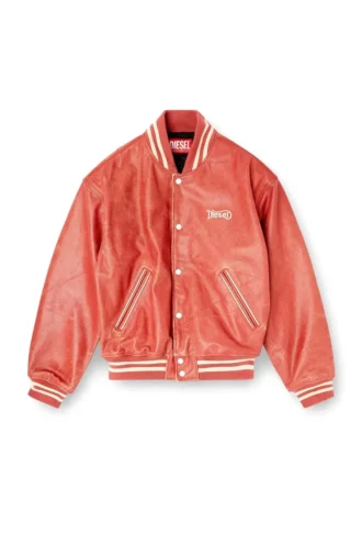 l-difordi-20th Leder-Bomberjacke mit Diesel-Logo