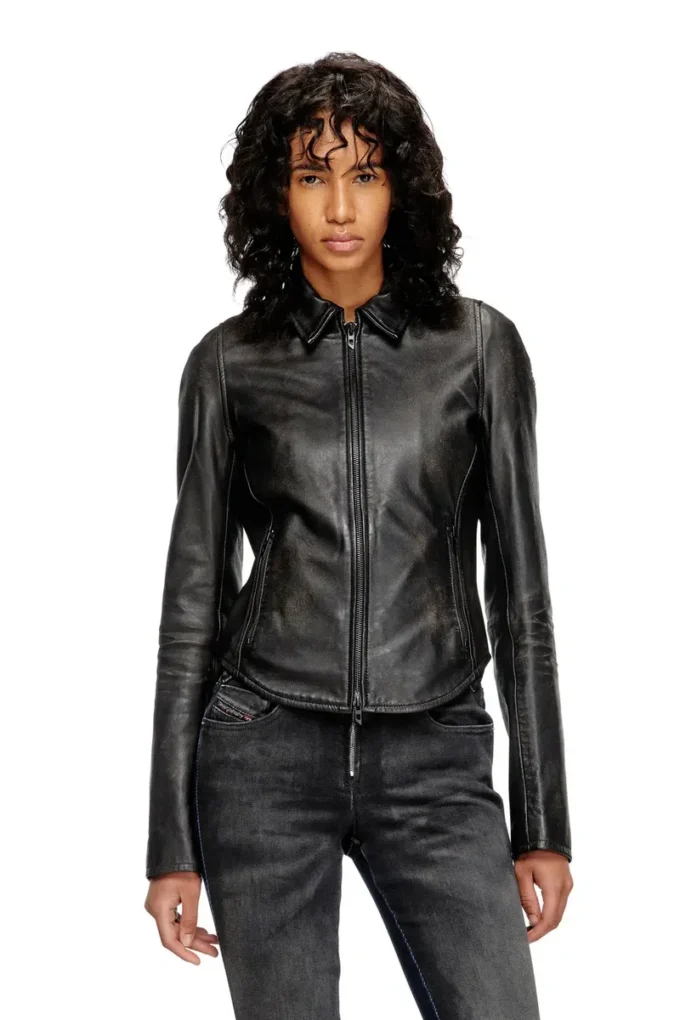 l-egrad Lederjacke im Used-Look