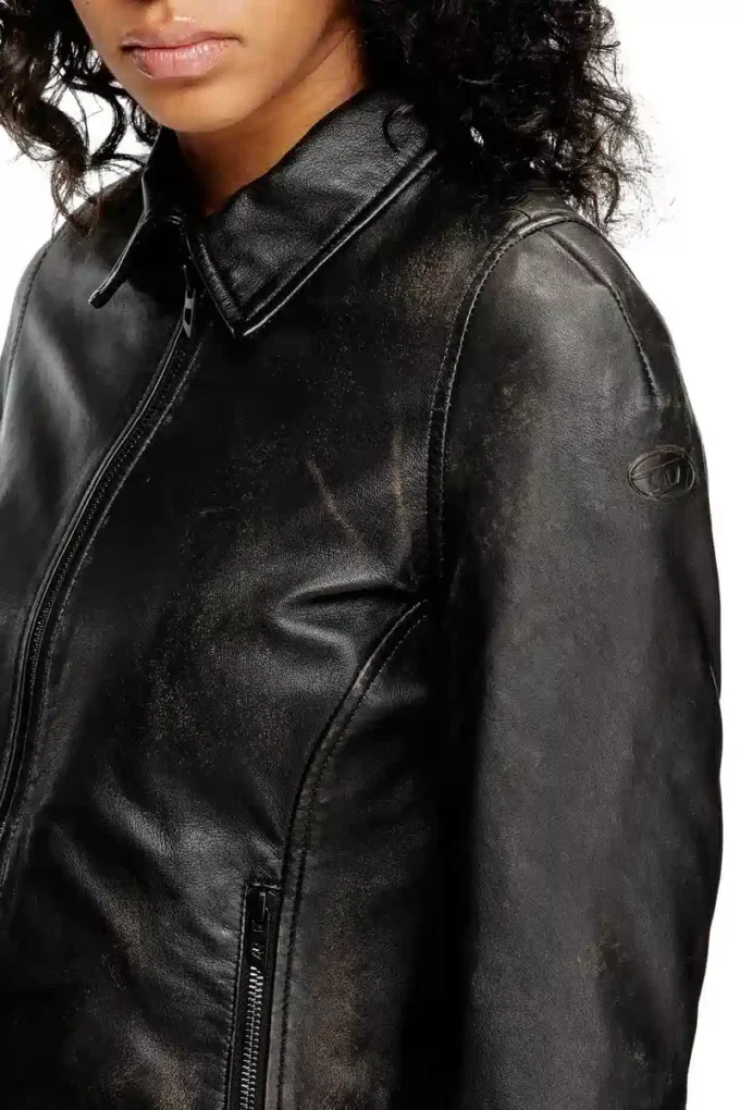 l-egrad Lederjacke im Used-Look