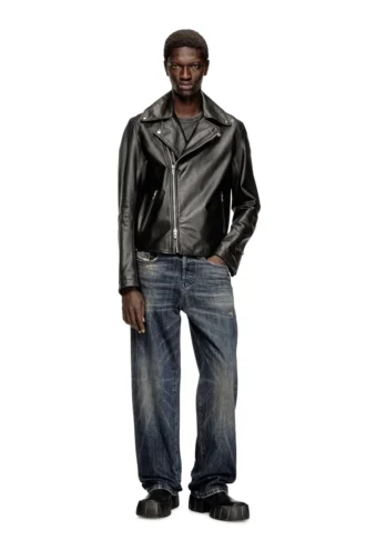 l-eo-wrd Bikerjacke aus gewachstem Leder