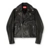 l-eo-wrd Bikerjacke aus gewachstem Leder