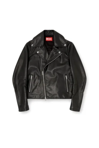 l-eo-wrd Bikerjacke aus gewachstem Leder