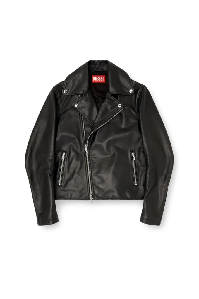 l-eo-wrd Bikerjacke aus gewachstem Leder