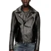 l-eo-wrd Bikerjacke aus gewachstem Leder
