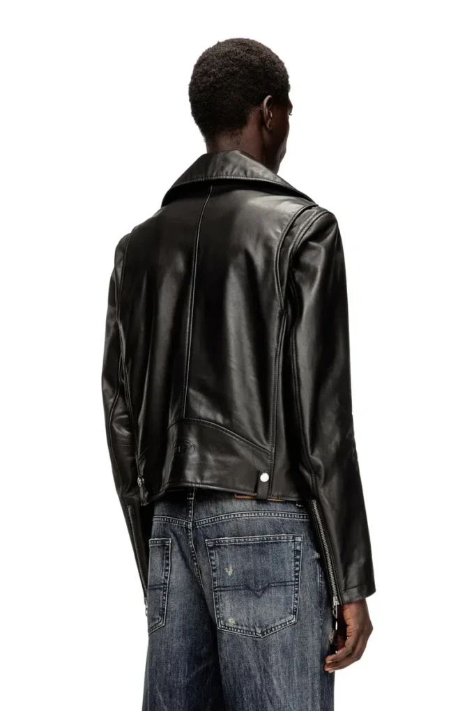 l-eo-wrd Bikerjacke aus gewachstem Leder