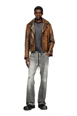 l-eon Bikerjacke aus behandeltem Leder