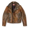 l-eon Bikerjacke aus behandeltem Leder