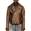 l-eon Bikerjacke aus behandeltem Leder