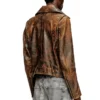 l-eon Bikerjacke aus behandeltem Leder