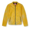 l-evert-a Bikerjacke aus behandeltem Leder mit verblasstem Logo
