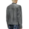 l-evert-a Bikerjacke aus behandeltem Leder mit verblasstem Logo