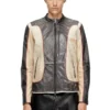 l-evert Bikerjacke aus Leder mit Trompe-l’œil-Effekt