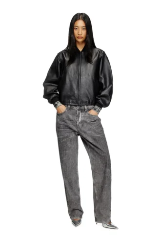 l-ilyan Leder-Bomberjacke