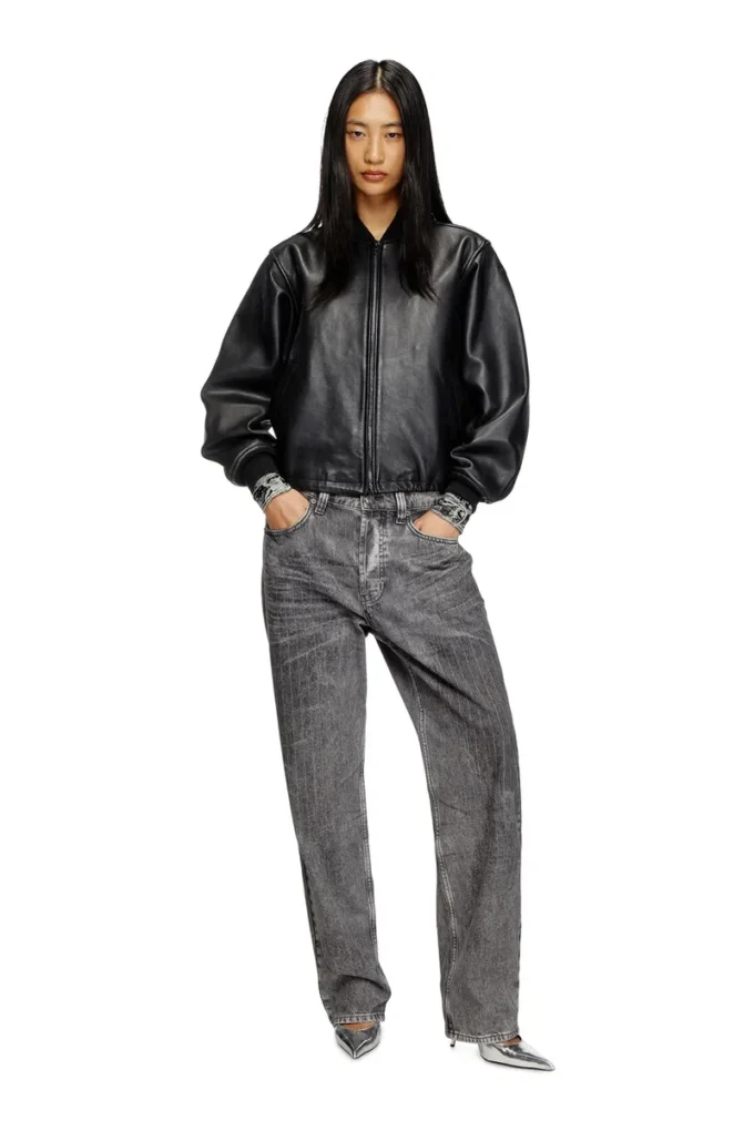 l-ilyan Leder-Bomberjacke l-ilyan Leder-Bomberjacke