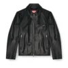 l-korn-a Lederjacke mit geprägtem Oval D