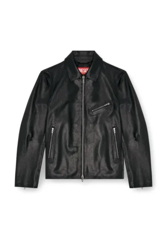 l-korn-a Lederjacke mit geprägtem Oval D