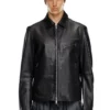 l-korn-a Lederjacke mit geprägtem Oval D