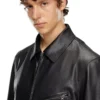 l-korn-a Lederjacke mit geprägtem Oval D