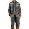 l-mayer Lederjacke mit Trompe-l’œil-Taschen