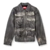 l-mayer Lederjacke mit Trompe-l’œil-Taschen