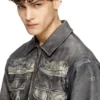 l-mayer Lederjacke mit Trompe-l’œil-Taschen