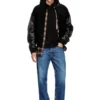 l-nyman Varsity-Bomberjacke aus Baumwolle und Leder