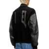 l-nyman Varsity-Bomberjacke aus Baumwolle und Leder