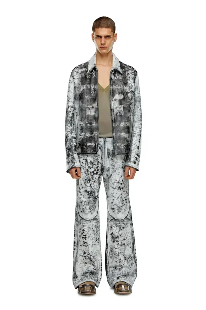 l-pylon-a Blousonjacke aus behandeltem Leder