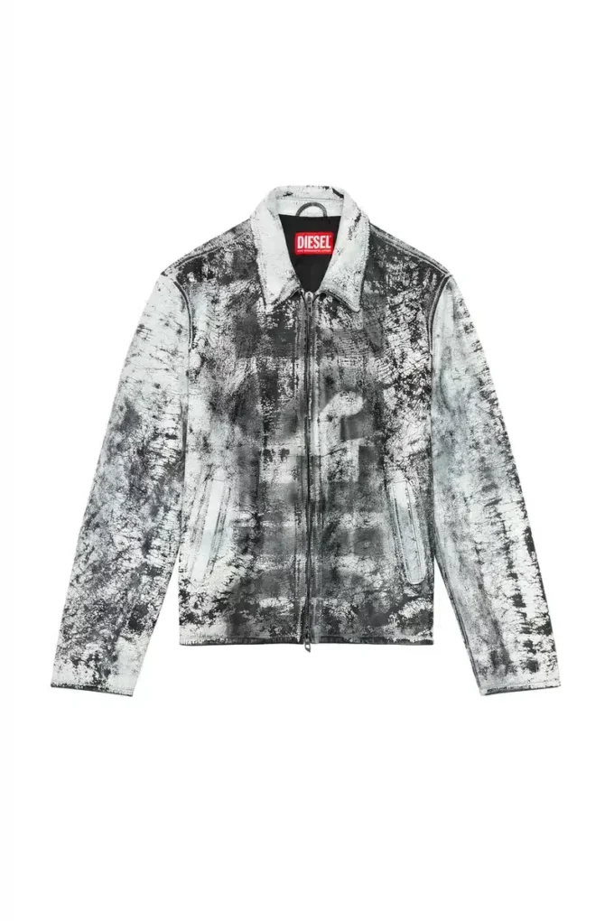 l-pylon-a Blousonjacke aus behandeltem Leder