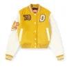 l-real-cp Kurze Collegejacke aus Wolle und Leder l-real-cp Kurze Collegejacke aus Wolle und Leder