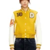 l-real-cp Kurze Collegejacke aus Wolle und Leder l-real-cp Kurze Collegejacke aus Wolle und Leder