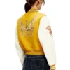 l-real-cp Kurze Collegejacke aus Wolle und Leder l-real-cp Kurze Collegejacke aus Wolle und Leder