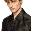 l-stoller Hybridjacke aus Denim und Leder