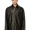l-stoller Hybridjacke aus Denim und Leder