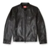 l-tad-wrd Bikerjacke aus gewachstem Leder