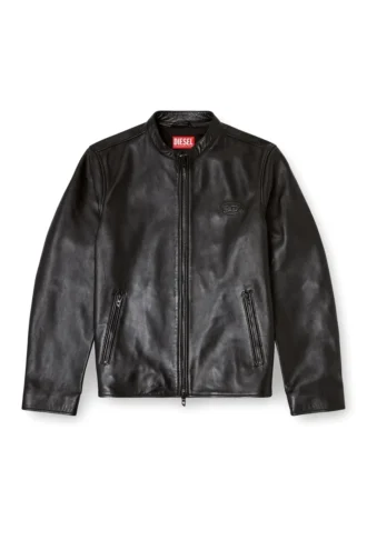 l-tad-wrd Bikerjacke aus gewachstem Leder