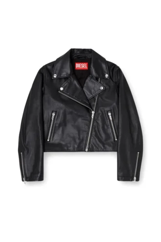 l-unatic Bikerjacke aus gewachstem Leder