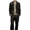 l-uncan Bikerjacke aus gekochtem Leder