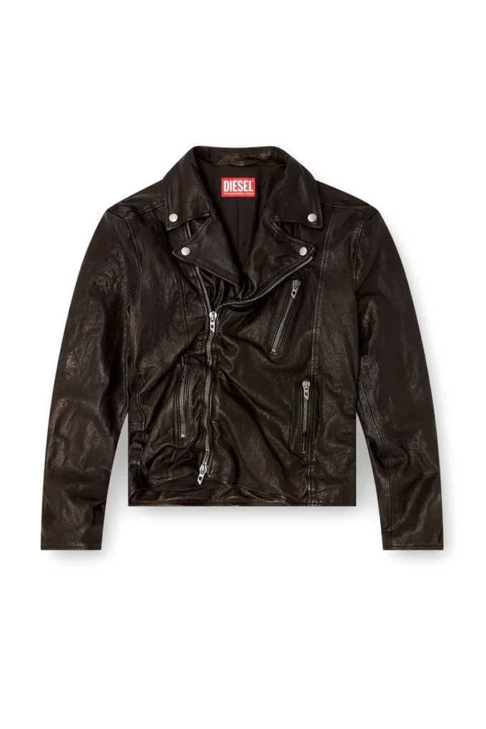 l-uncan Bikerjacke aus gekochtem Leder