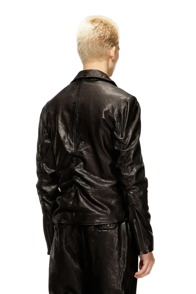 l-uncan Bikerjacke aus gekochtem Leder