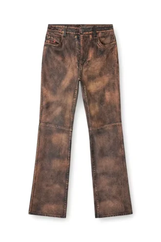 l-ysa Jeanshose aus Distressed-Leder