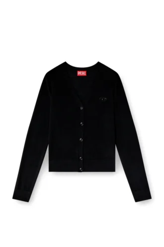 m-alima Wollcardigan mit ausgeschnittenem Logo