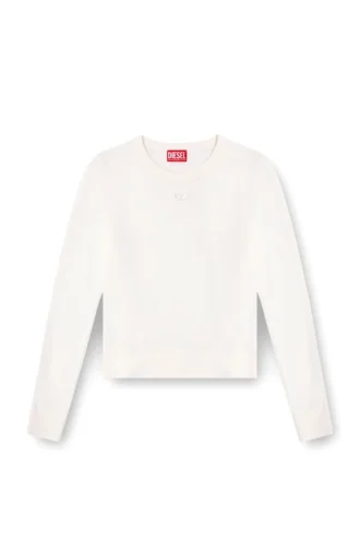 m-alinesa Wollpullover mit ausgeschnittenem Logo