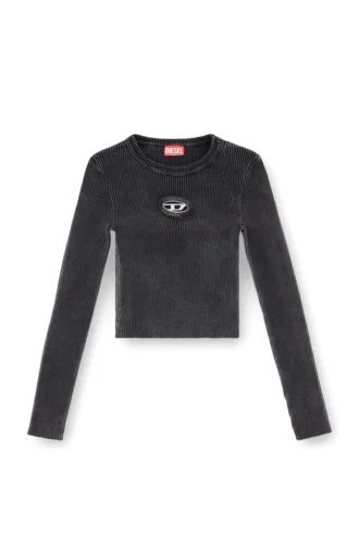 m-anchor-a Kurzer Pullover mit ausgeschnittenem Logo