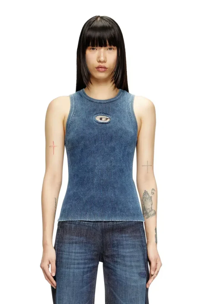 m-anchor-a-sl Rippstrick-Tanktop mit ovalem D