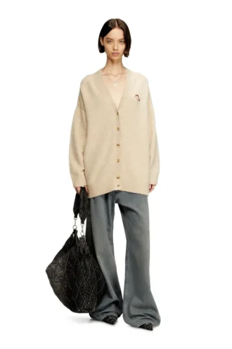 m-areela Strickjacke aus einer Woll-Alpaka-Mischung