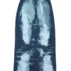 m-begonia Midirock aus devoré-metallischem Strick