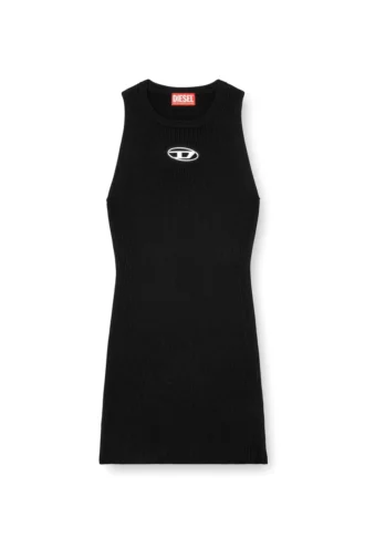 m-caddix Ärmelloses Kleid aus geripptem Strick