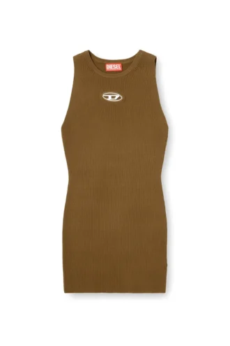 m-caddix Ärmelloses Kleid aus geripptem Strick